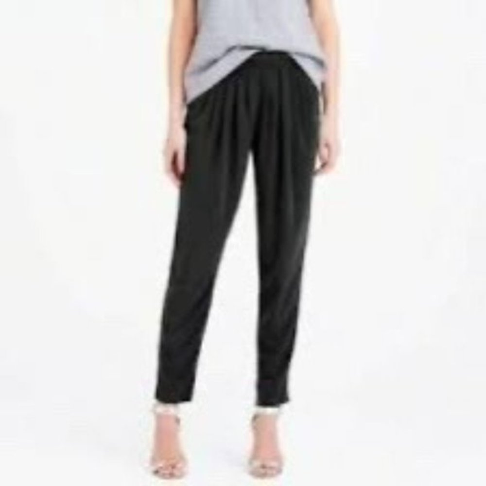 NWT J. Crew‎ Silky Pull-On Gray Pleated Pants 8